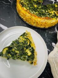 Potato Crusted Spinach Zucchini Pie