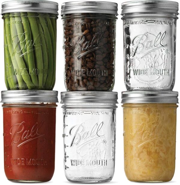 Wide mouth mason jars