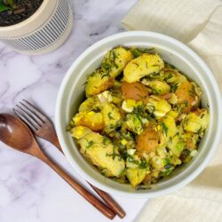 Warm Dijon Caper Potato Salad with Tarragon and Dill