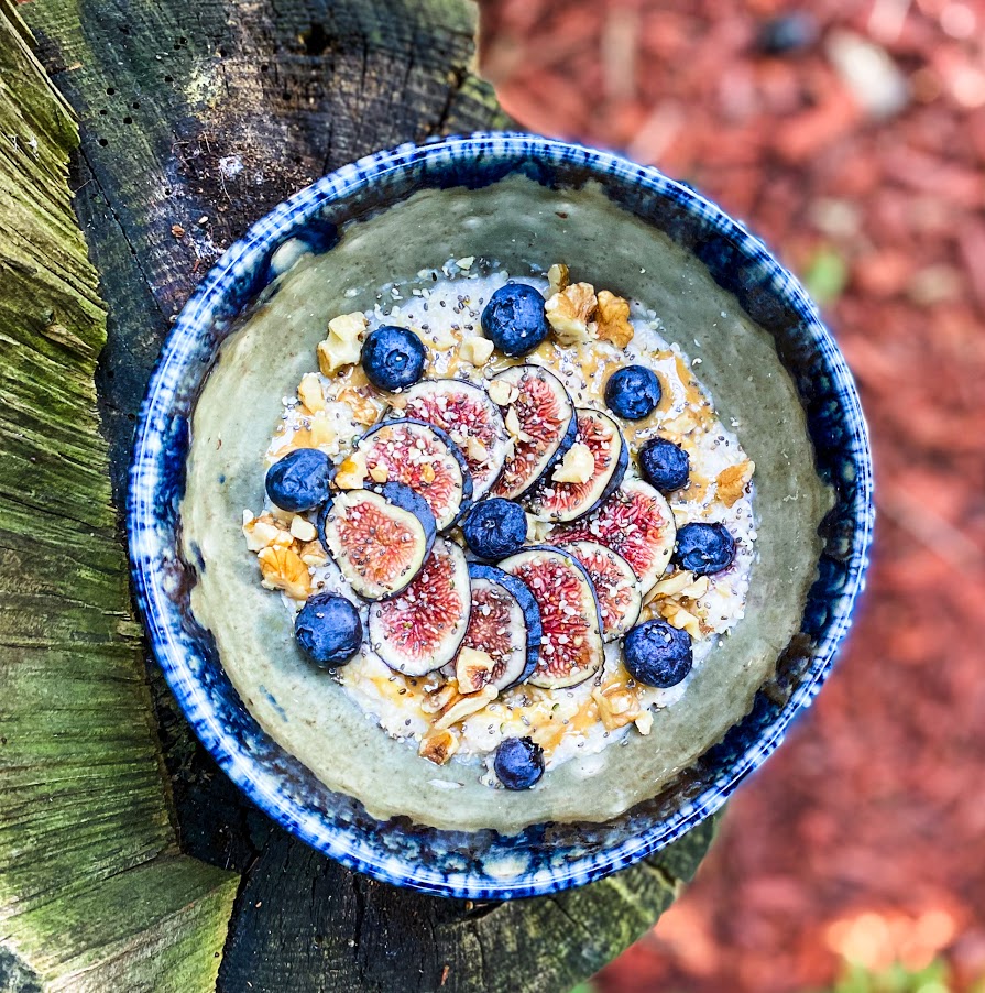 Warm Oats with Figs Nuts Seeds and a Peanut Butter Drizzle - Jess ...