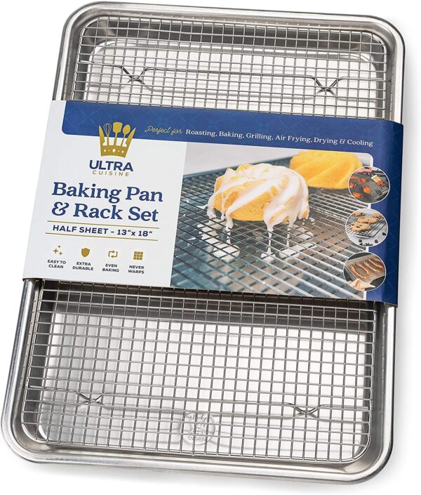 wire rack with sheet pan