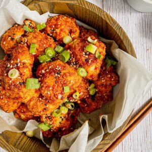 oven baked korean cauliflower wings