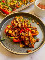 loaded baby bell pepper nachos