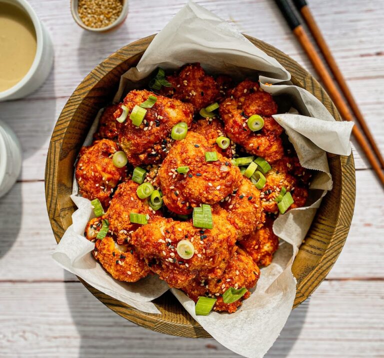 Oven Baked Korean Cauliflower Wings Are A Delicous Spicy Treat