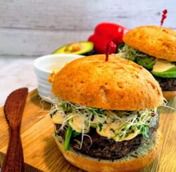 vegetarian black bean burger