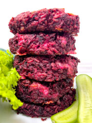 beet lentil brown rice burger